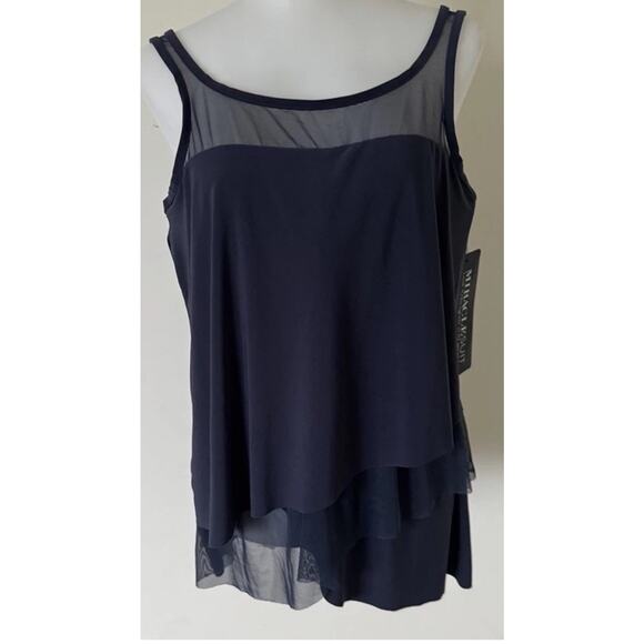 NWT Miraclesuit Size 8 Illusionists Mirage Underwire Tankini Top Midnight Blue - Picture 5 of 5